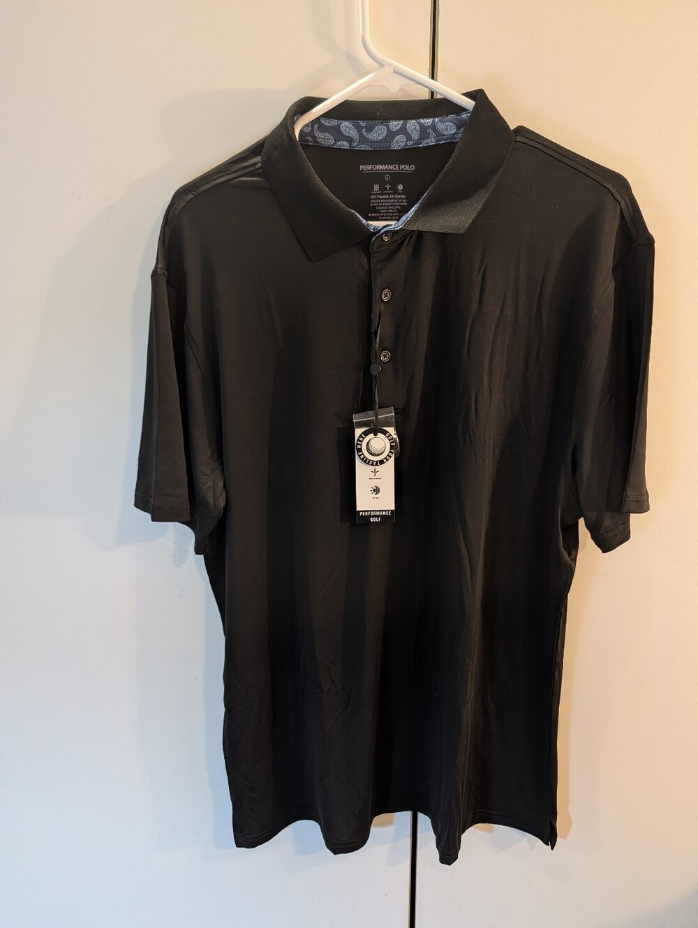 Performance Polo Mens Large Short-Sleeve Shirt - Black NWT